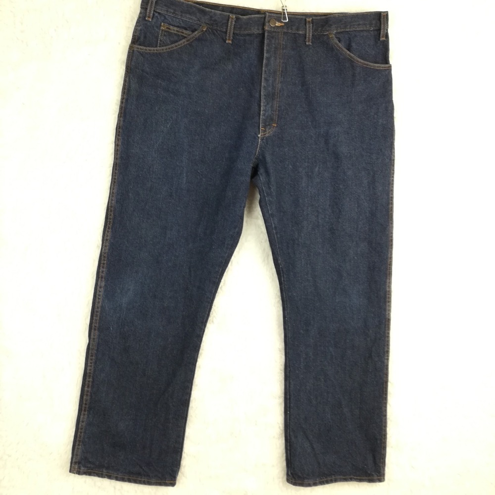 Dickies Mens Jeans Regular Straight Leg Blue Denim Rinsed Indigo 9393RNB 46x32